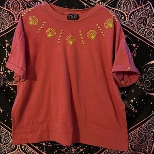 Vintage Beach/Seashell Top
